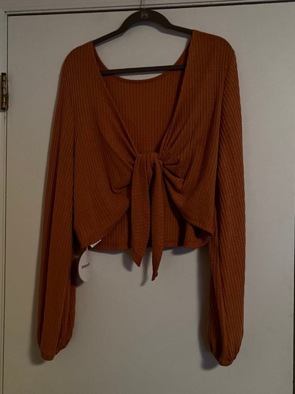 Shein Size 4xl Long Sleeve Twist Back Top NWT